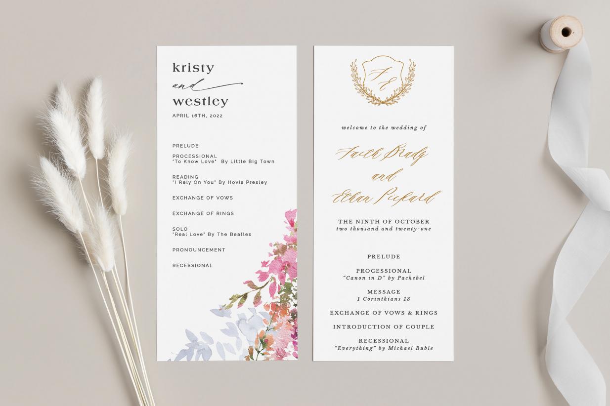 21 vintage wedding program styles for your wedding
