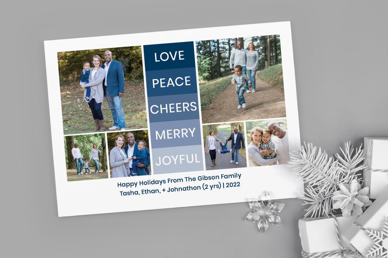 Christmas Card with many sayings