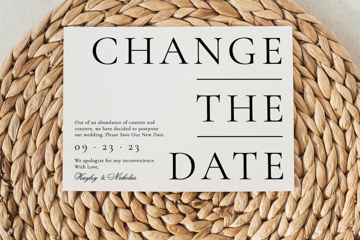 change the date card sitting in a wicker basket