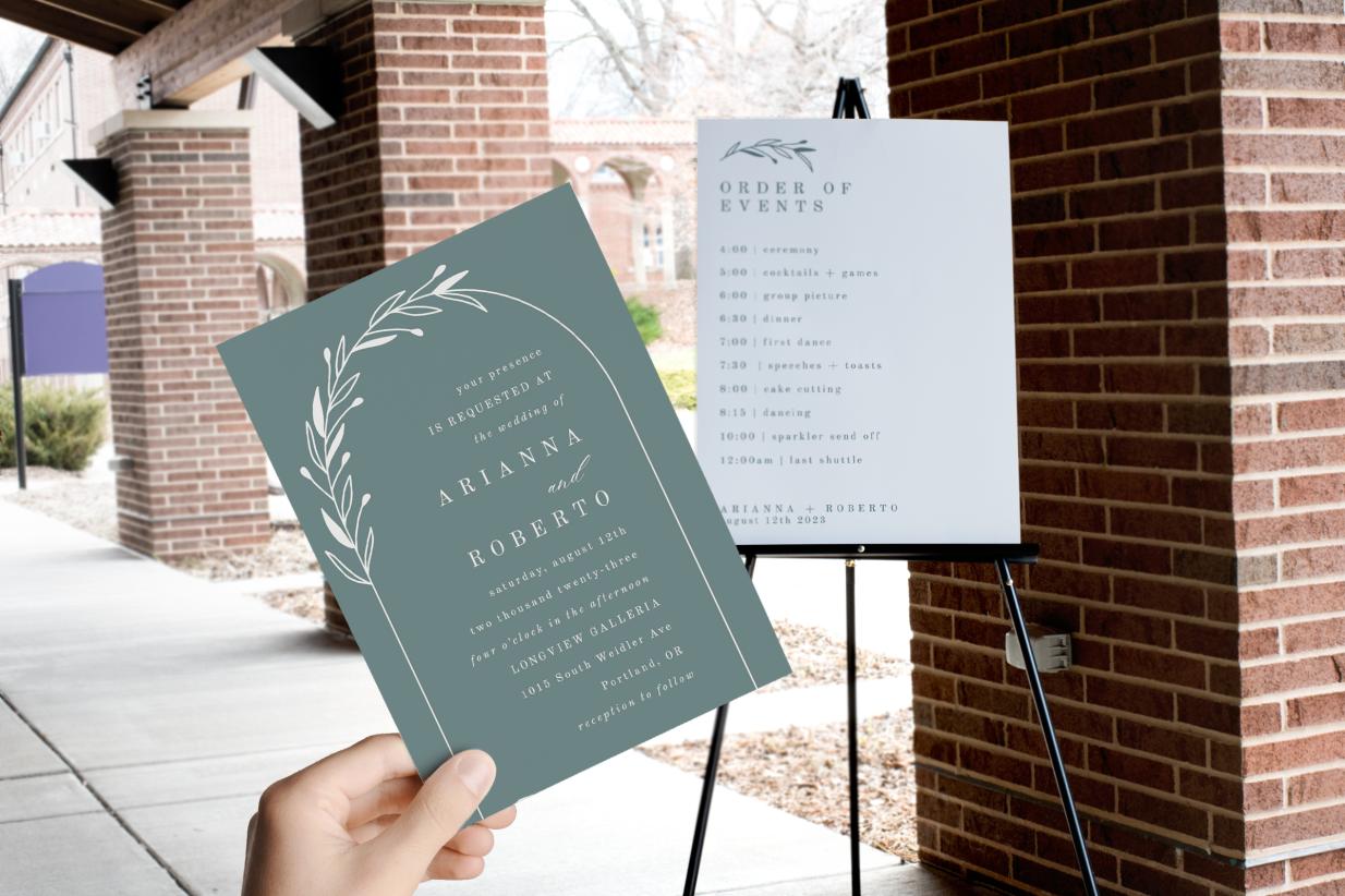 Cohesive Wedding Invitations and Signs
