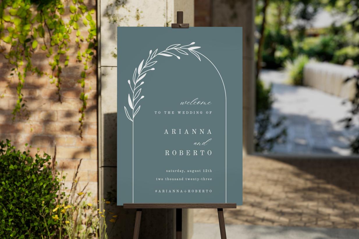 Pretty Wedding Welcome Sign for an outdoor ceremony