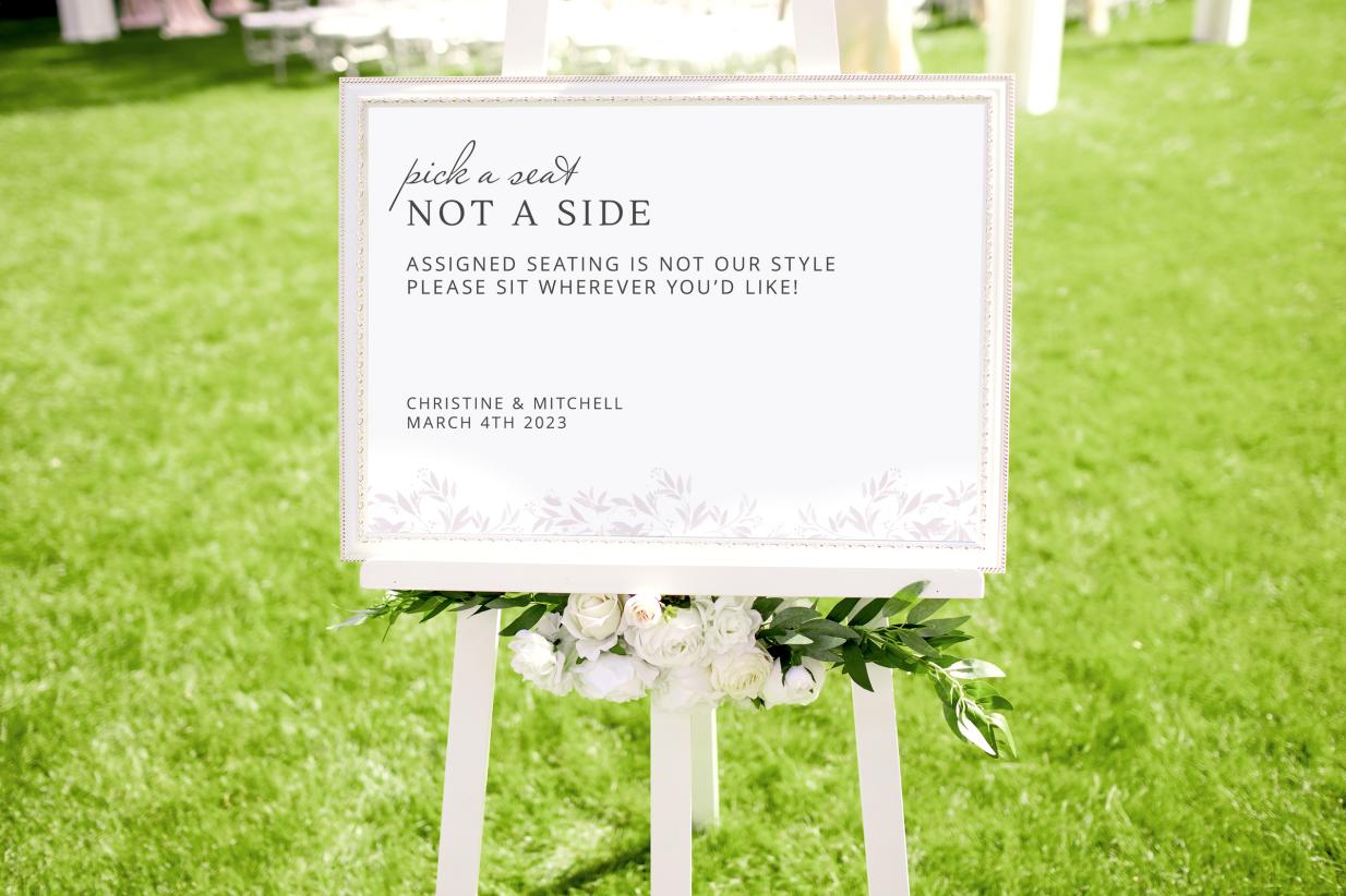 Signs of spring for your june wedding and custom wedding sign