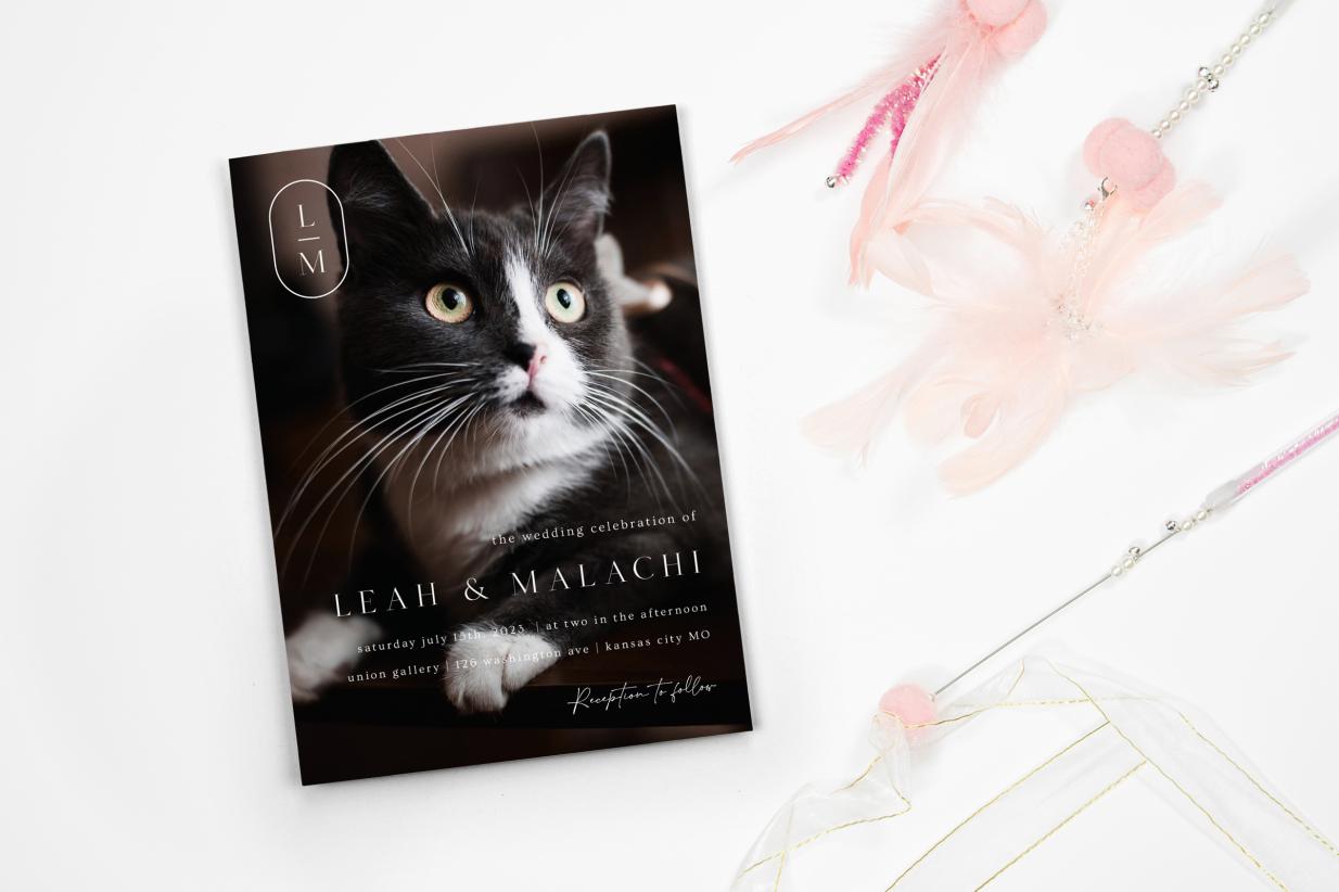 Cat Wedding Invitation including your pet
