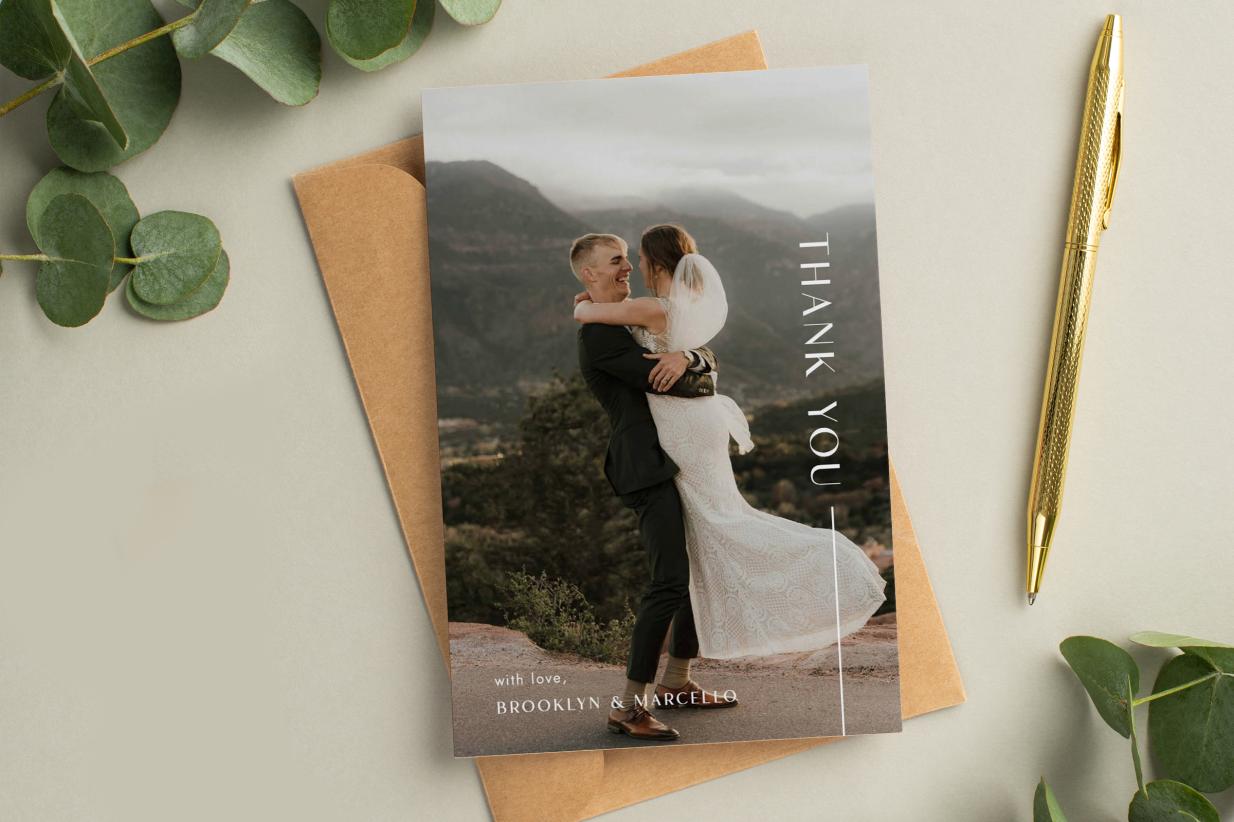Modern Wedding Thank You Cards