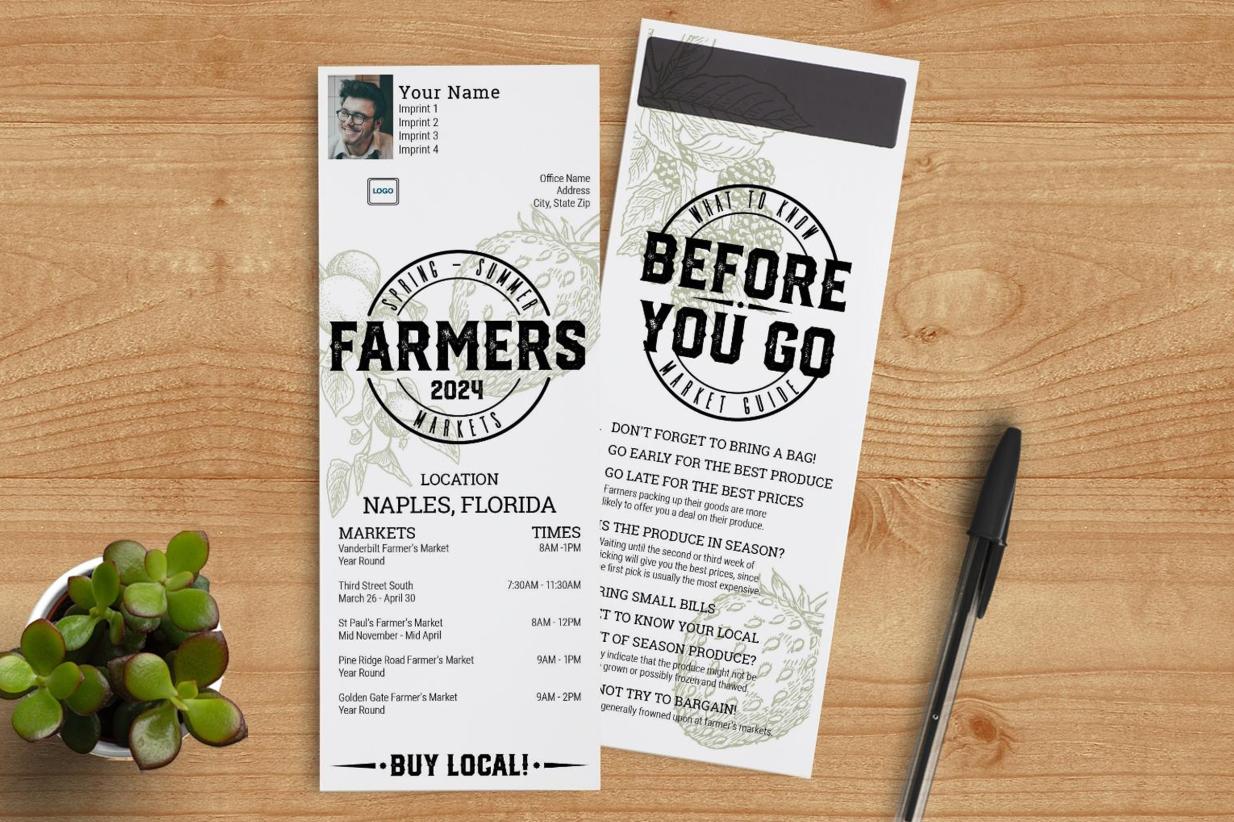 Event Schedule for Farmer's Markets
