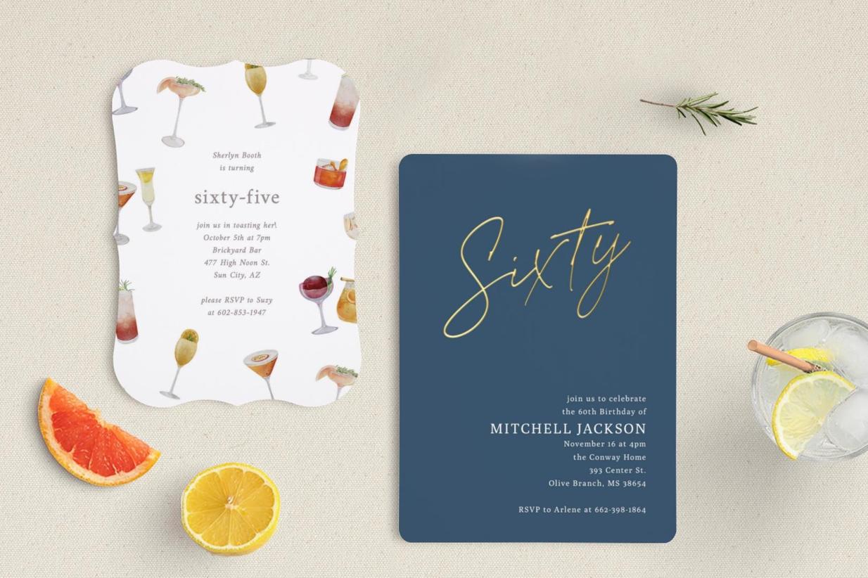 Adult Birthday Invitations with Style