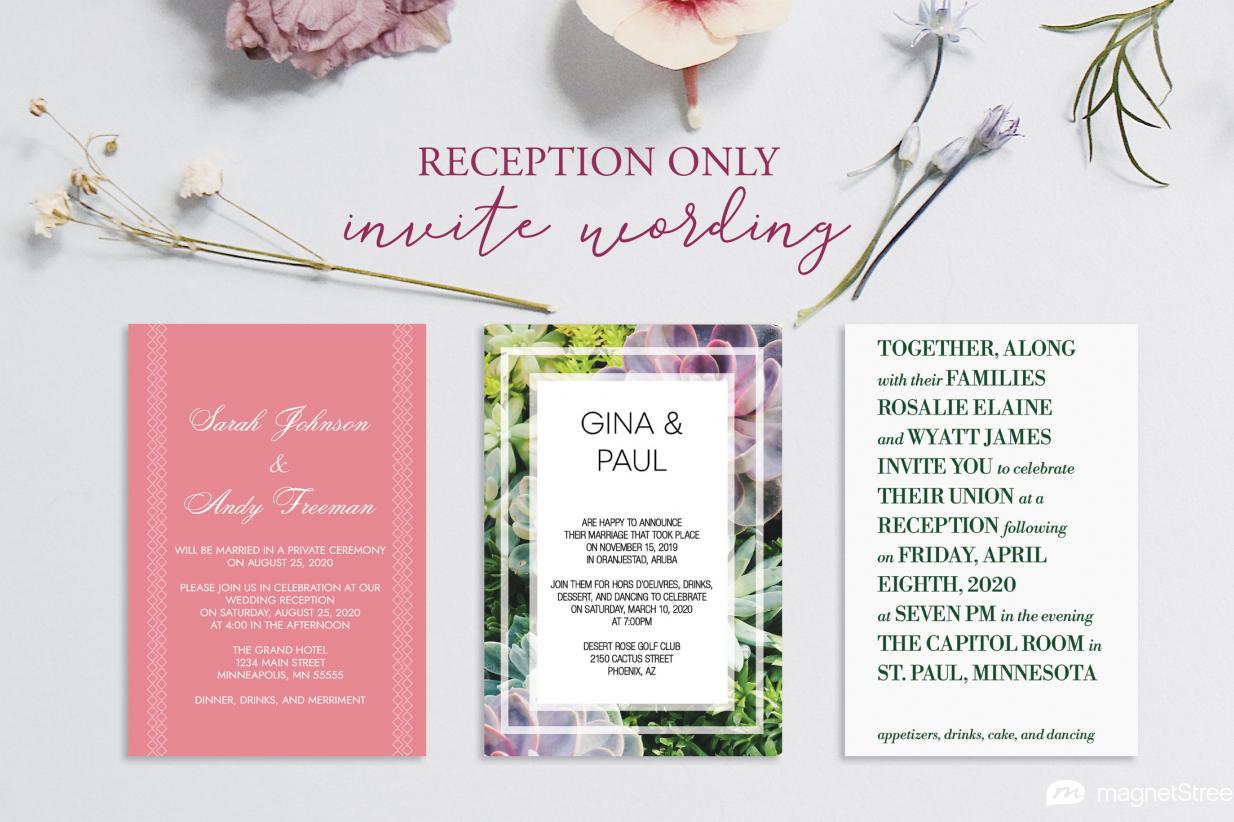 Reception Only Invitation Wording