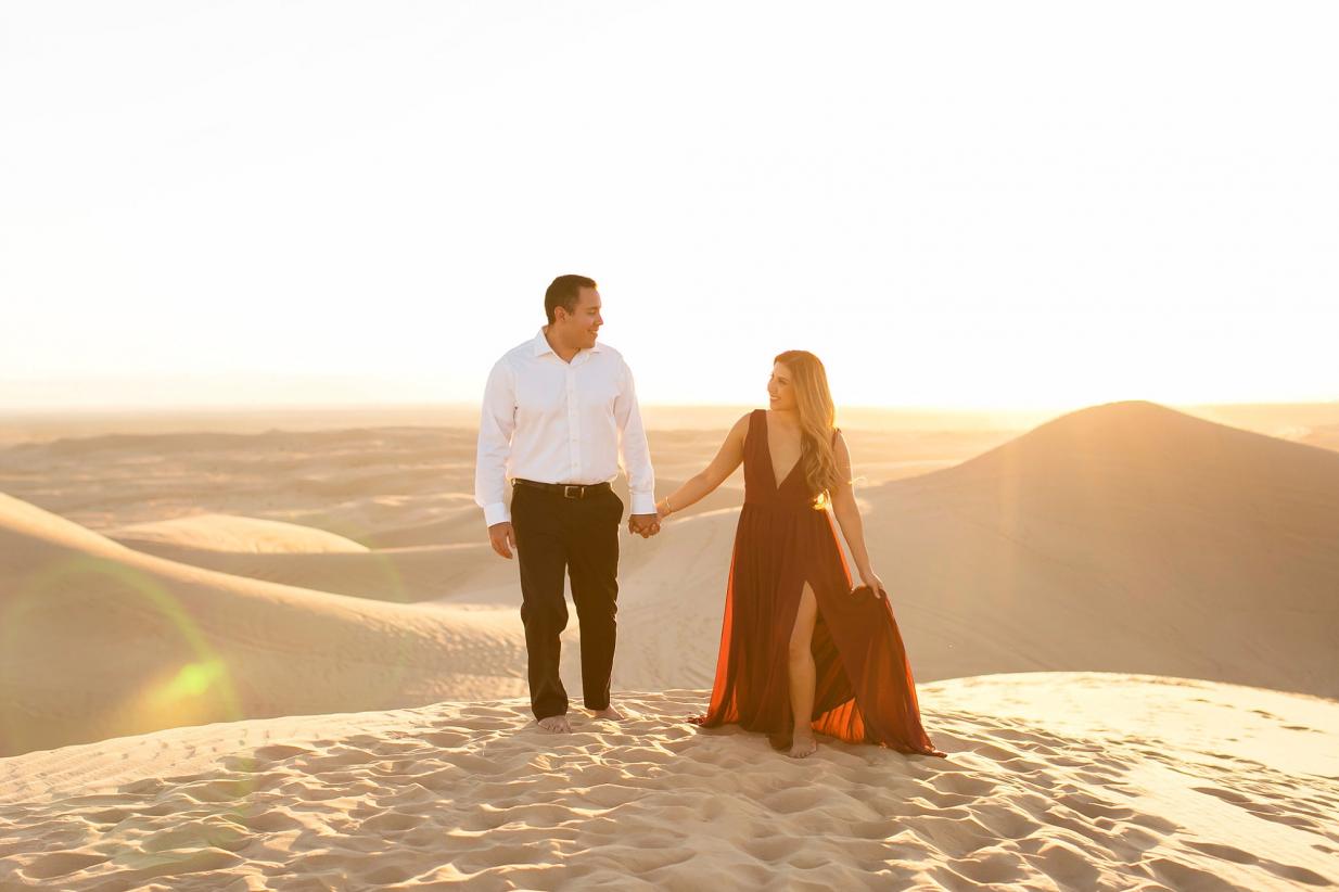 sand dunes engagement shoot