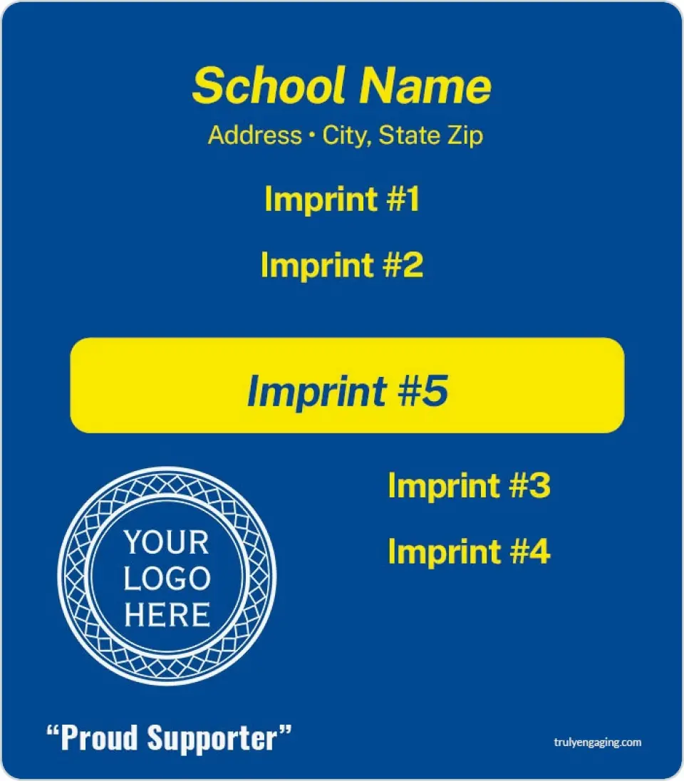 This is a  3½" x 4" Magnet called Sponsor Logo printed in full color