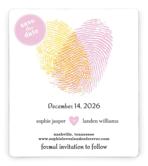 True Love's Thumbprin - Save the Date Magnet