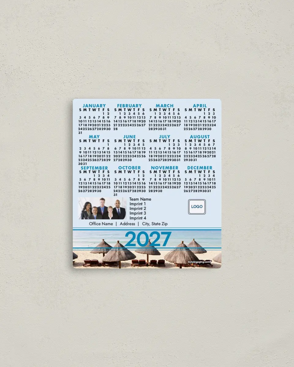 This is a 3½" x 4" Full Magnet Calendar called Endless Horizon printed in full color with a Standard Gloss finish