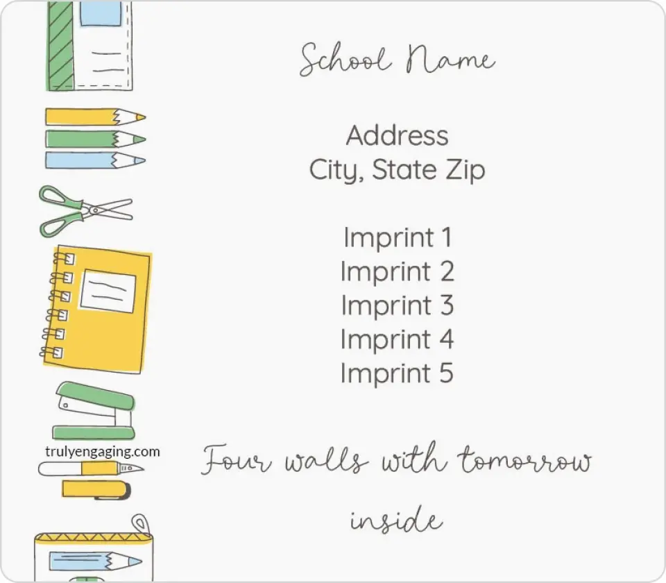 This is a 3½" x 4" School Contact Magnet called Art Ready printed in full color