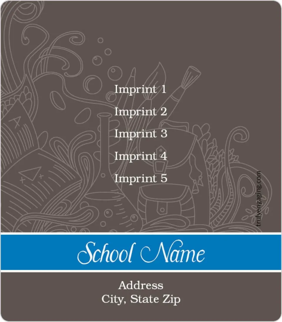 This is a 3½" x 4" School Contact Magnet called Chalkboard Fancy printed in full color