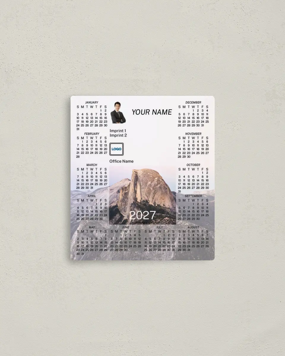 This is a 3½" x 4" Full Magnet Calendar called Be Scene printed in full color with a Standard Gloss finish