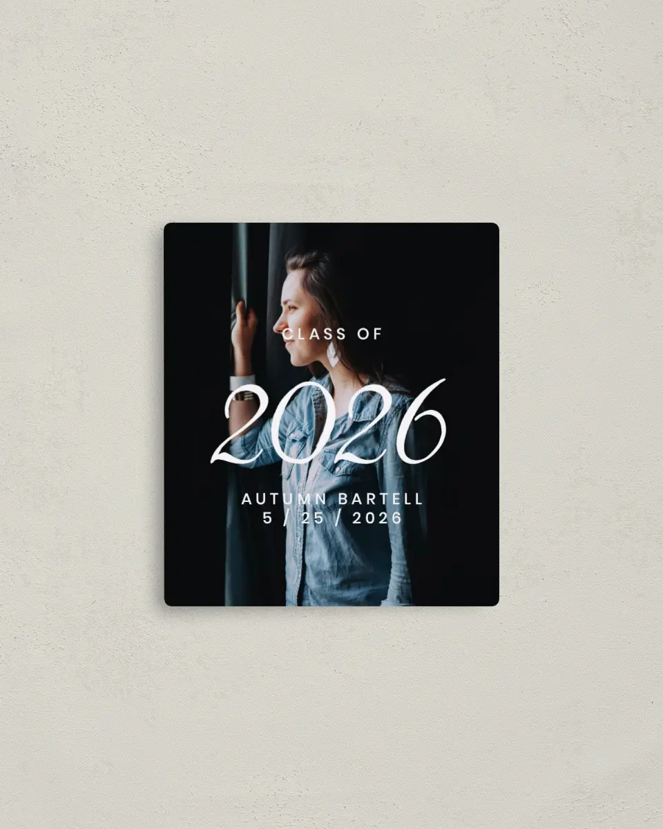 This is a 3½" x 4" Graduation Announcement Magnet called Go The Distance printed in full color with a Luxe Satin finish