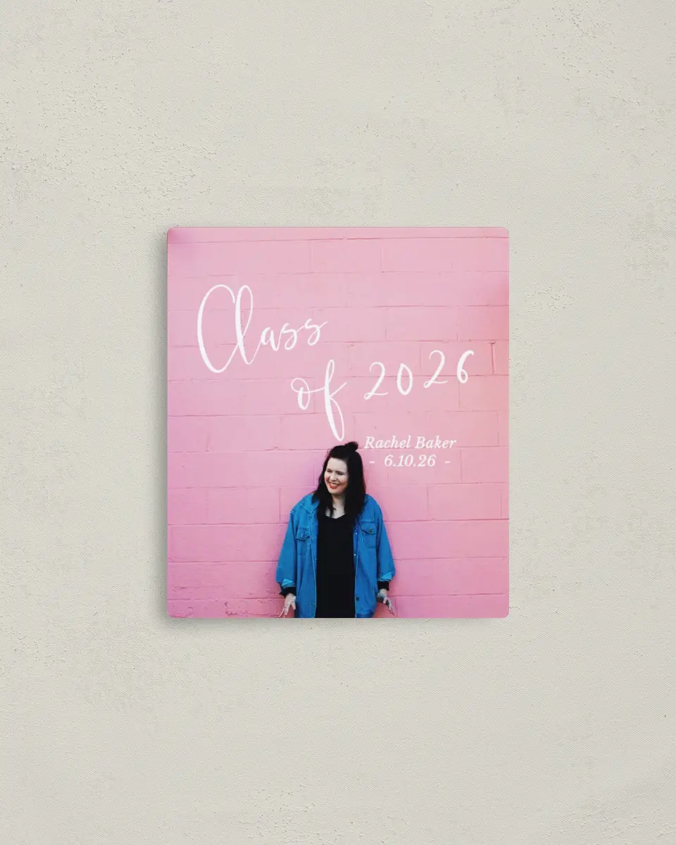 This is a 3½" x 4" Graduation Announcement Magnet called Success Is Yours printed in full color with a Luxe Satin finish