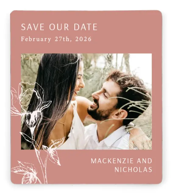 Blooming Bud | Save the Date Magnets