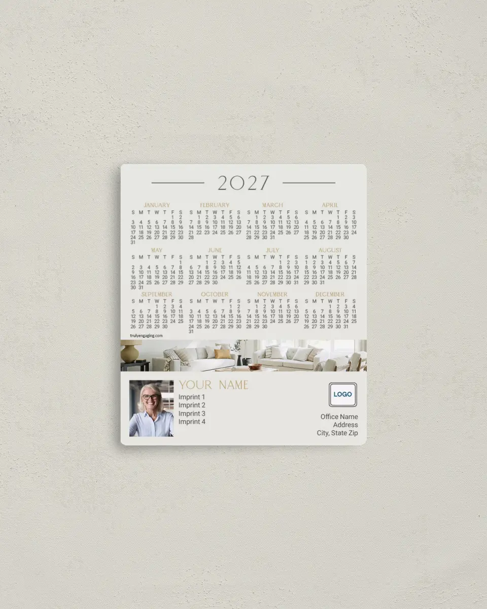 This is a 3½" x 4" Full Magnet Calendar called Clean Living printed in full color with a Standard Gloss finish