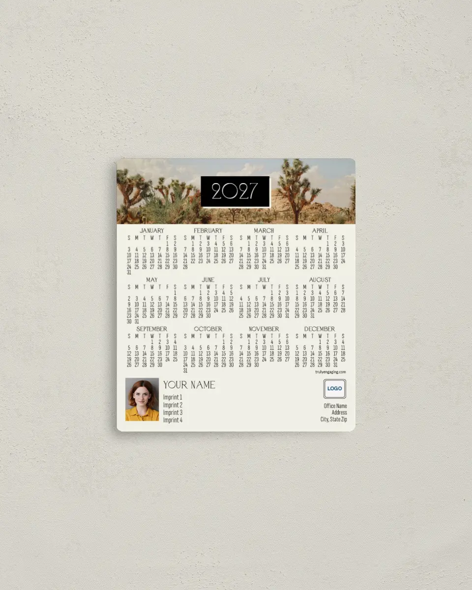 This is a 3½" x 4" Full Magnet Calendar called Wild Scene printed in full color with a Standard Gloss finish