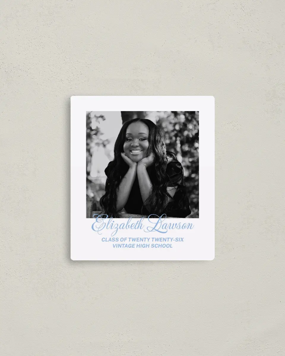 This is a 3½" x 4" Graduation Announcement Magnet called Celebration of Success printed in full color with a Luxe Satin finish