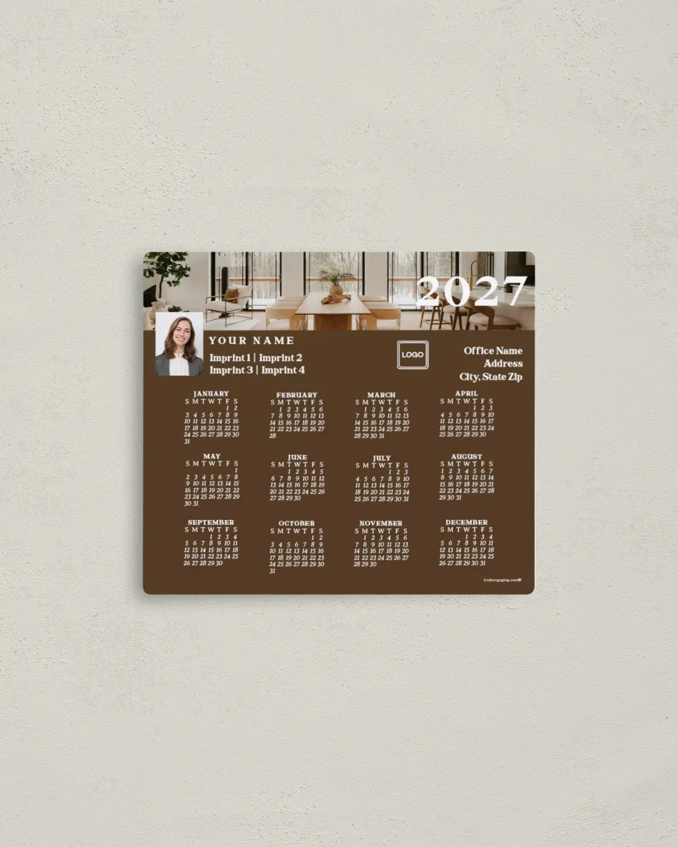 This is a 3½" x 4" Full Magnet Calendar called Scandinavian Haven printed in full color with a Standard Gloss finish