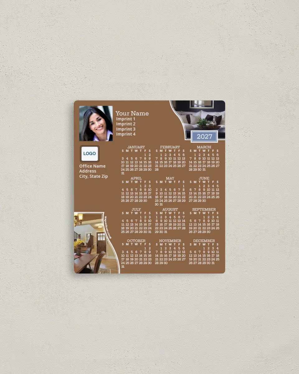 This is a 3½" x 4" Full Magnet Calendar called A Look Inside printed in full color with a Standard Gloss finish