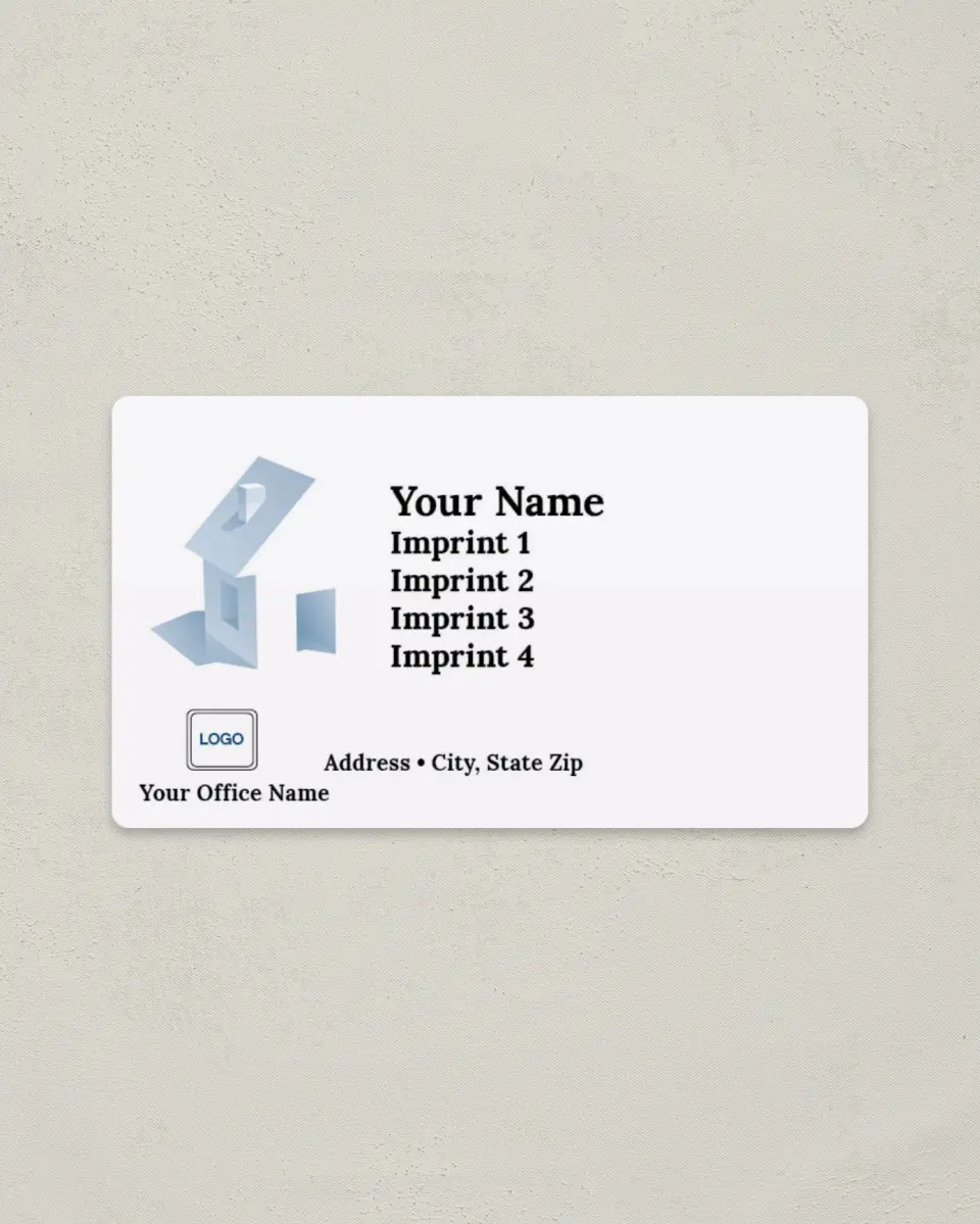 This is a 2" x 3½" Magnetic Business Card called Blue House Outline printed in full color with a Standard Gloss finish