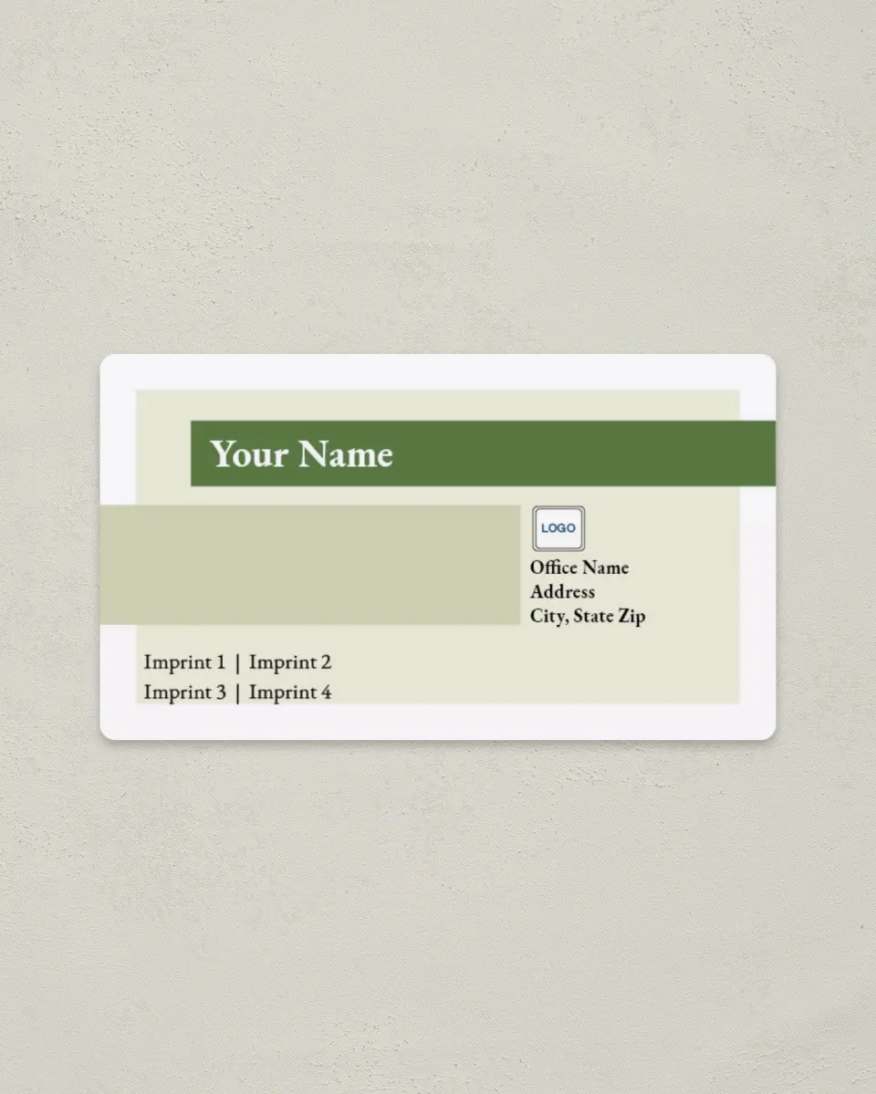 This is a 2" x 3½" Magnetic Business Card called Simple Color printed in full color with a Standard Gloss finish