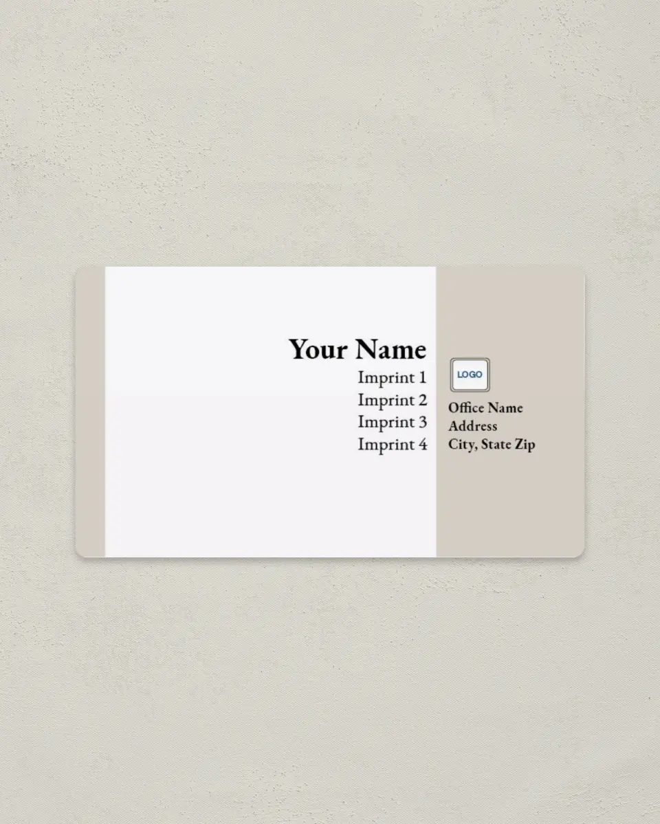 This is a 2" x 3½" Magnetic Business Card called Simple printed in full color with a Standard Gloss finish