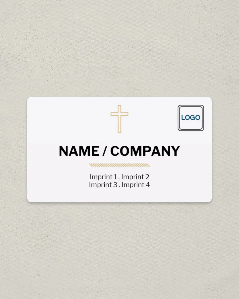 This is a 2" x 3½" Magnetic Business Card called Cross Centered Church printed in full color with a Standard Gloss finish