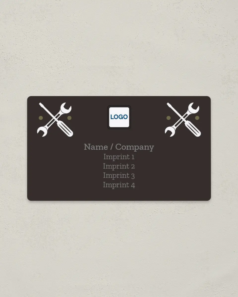 This is a 2" x 3½" Magnetic Business Card called General Contractor printed in full color with a Standard Gloss finish