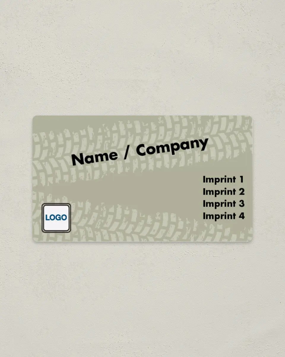This is a 2" x 3½" Magnetic Business Card called Tire Center printed in full color with a Standard Gloss finish