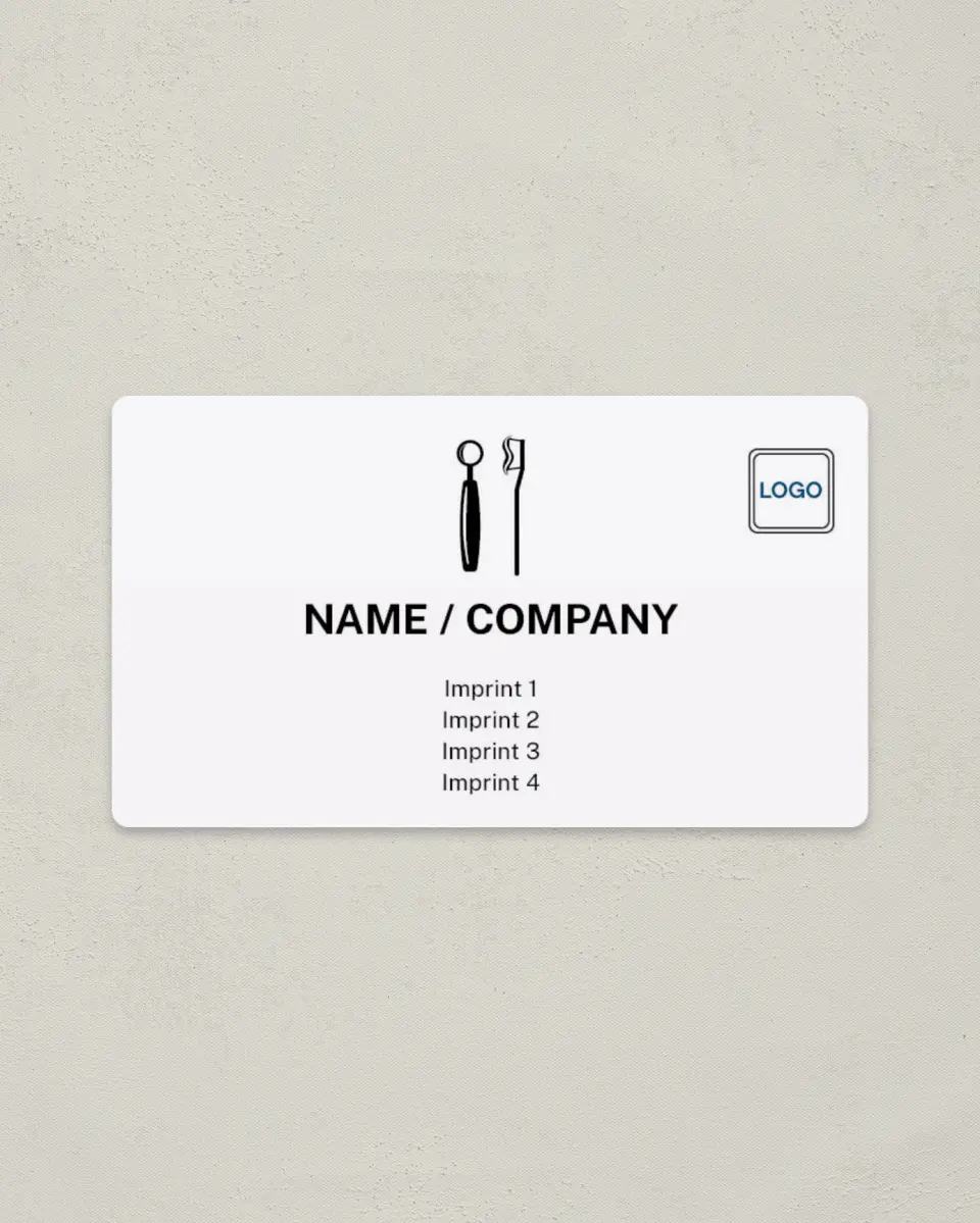 This is a 2" x 3½" Magnetic Business Card called Dental Health printed in full color with a Standard Gloss finish