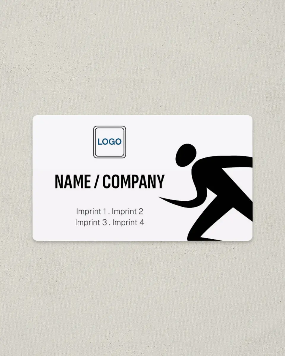 This is a 2" x 3½" Magnetic Business Card called Fitness Expert printed in full color with a Standard Gloss finish
