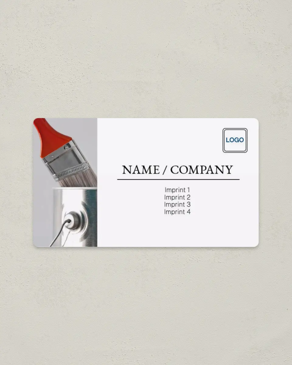 This is a 2" x 3½" Magnetic Business Card called Room Painters printed in full color with a Standard Gloss finish