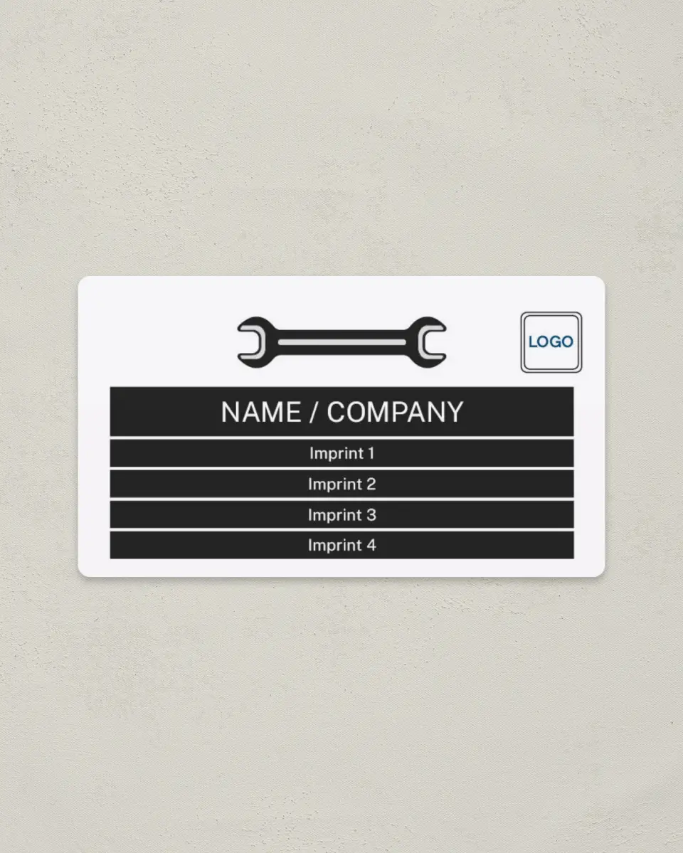 This is a 2" x 3½" Magnetic Business Card called Repair Services printed in full color with a Standard Gloss finish