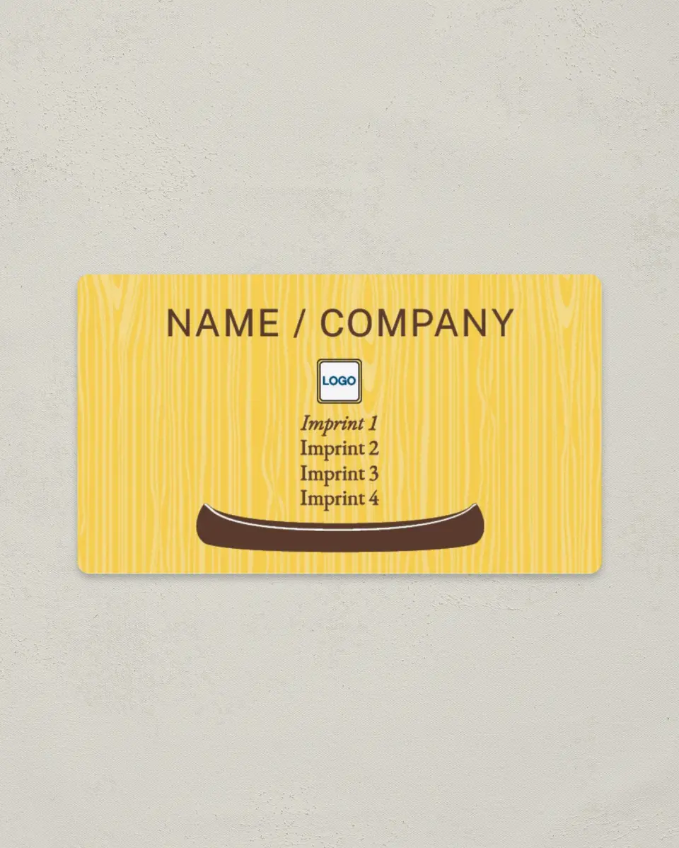 This is a 2" x 3½" Magnetic Business Card called Canoe River Tours printed in full color with a Standard Gloss finish