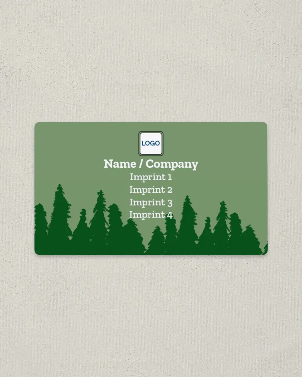 This is a 2" x 3½" Magnetic Business Card called Tree & Landscaping Services printed in full color with a Standard Gloss finish