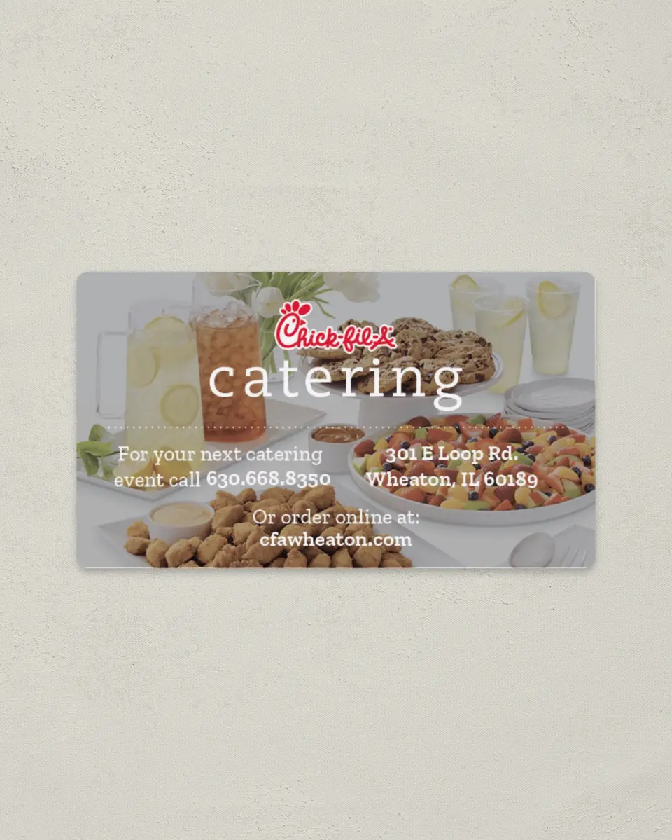 This is a 2" x 3½" Catering Magnet called Chick-fil-A - Catering Magnets printed in full color