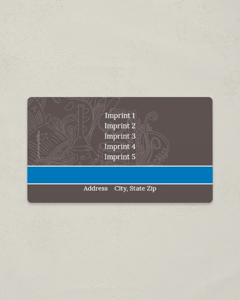 This is a 2" x 3½" School Contact Magnet called Chalkboard Fancy printed in full color