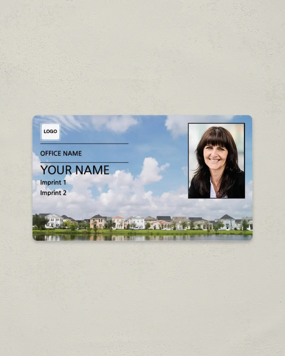 This is a 2" x 3½" Magnetic Business Card called All Across Town printed in full color with a Standard Gloss finish