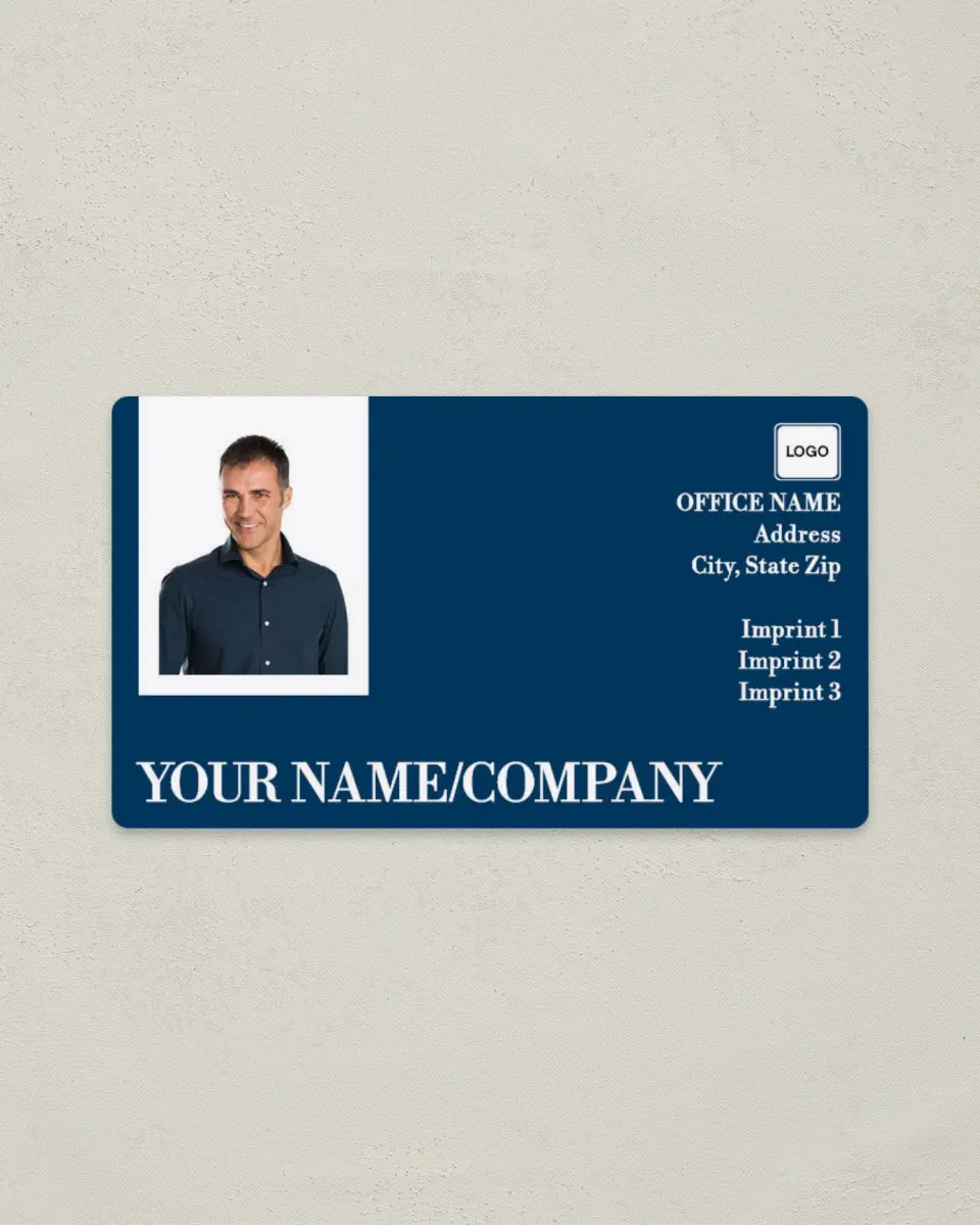 This is a 2" x 3½" Magnetic Business Card called Business Block printed in full color with a Standard Gloss finish