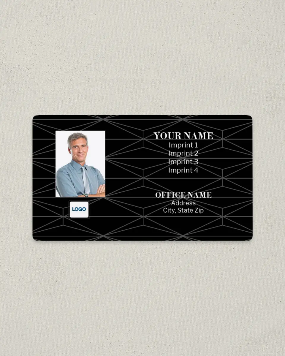 This is a 2" x 3½" Magnetic Business Card called Diamond Executive printed in full color with a Standard Gloss finish