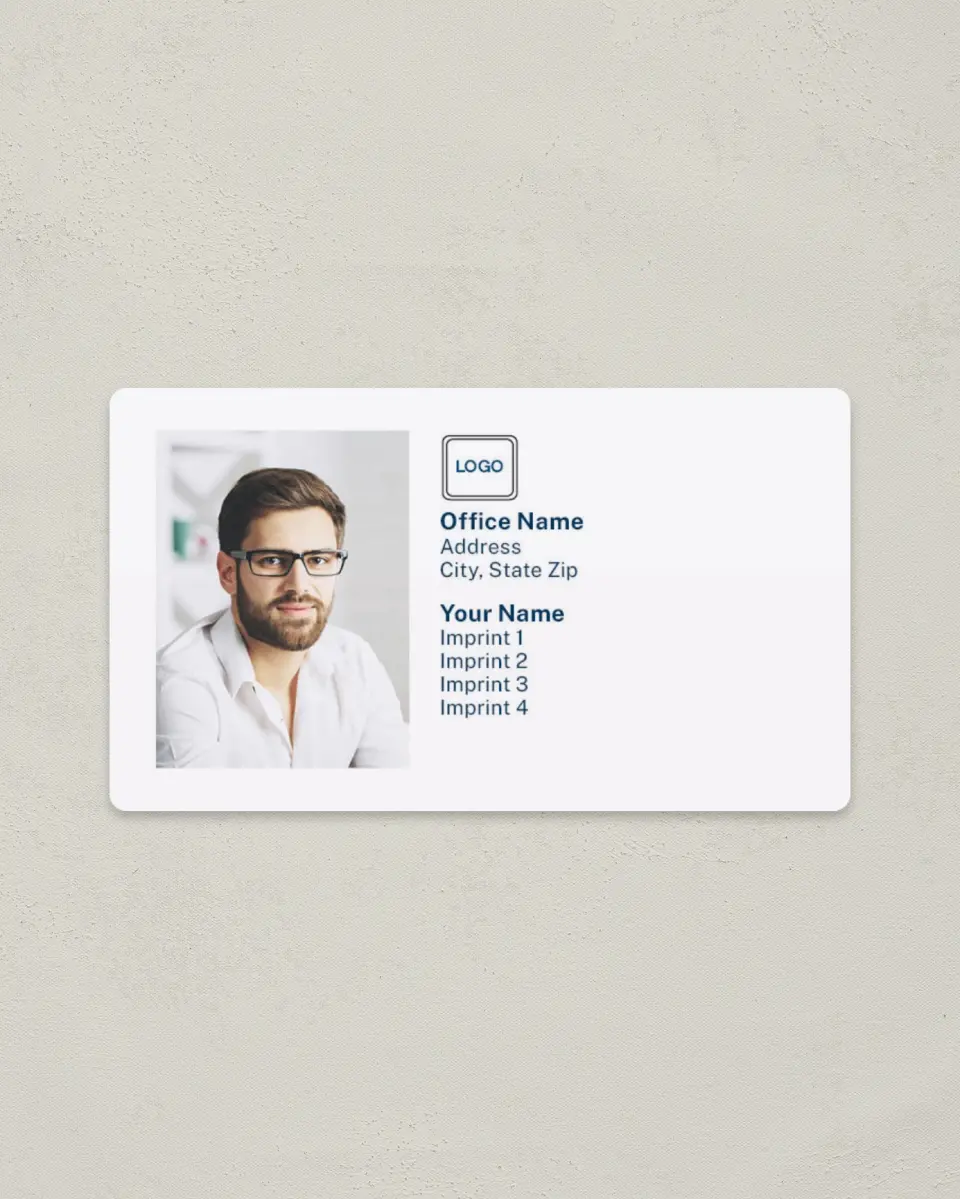 This is a 2" x 3½" Magnetic Business Card called Professional Stripes printed in full color with a Standard Gloss finish