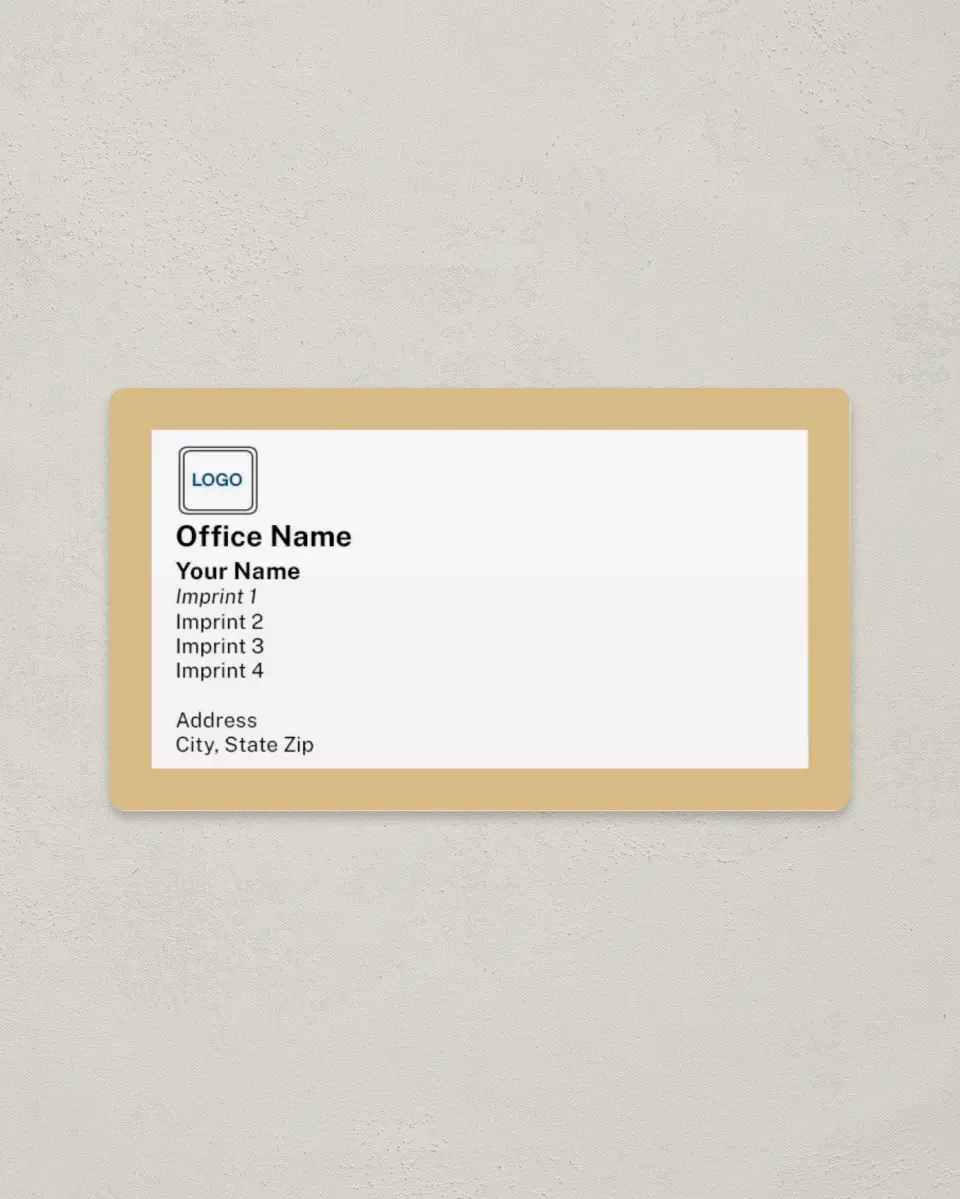 This is a 2" x 3½" Magnetic Business Card called Framed Network printed in full color with Silver foil and a Soft Touch finish