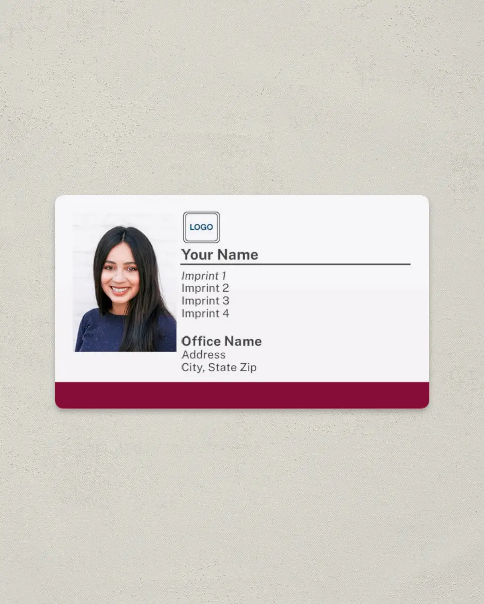 This is a 2" x 3½" Magnetic Business Card called Executive Edge printed in full color with a Standard Gloss finish