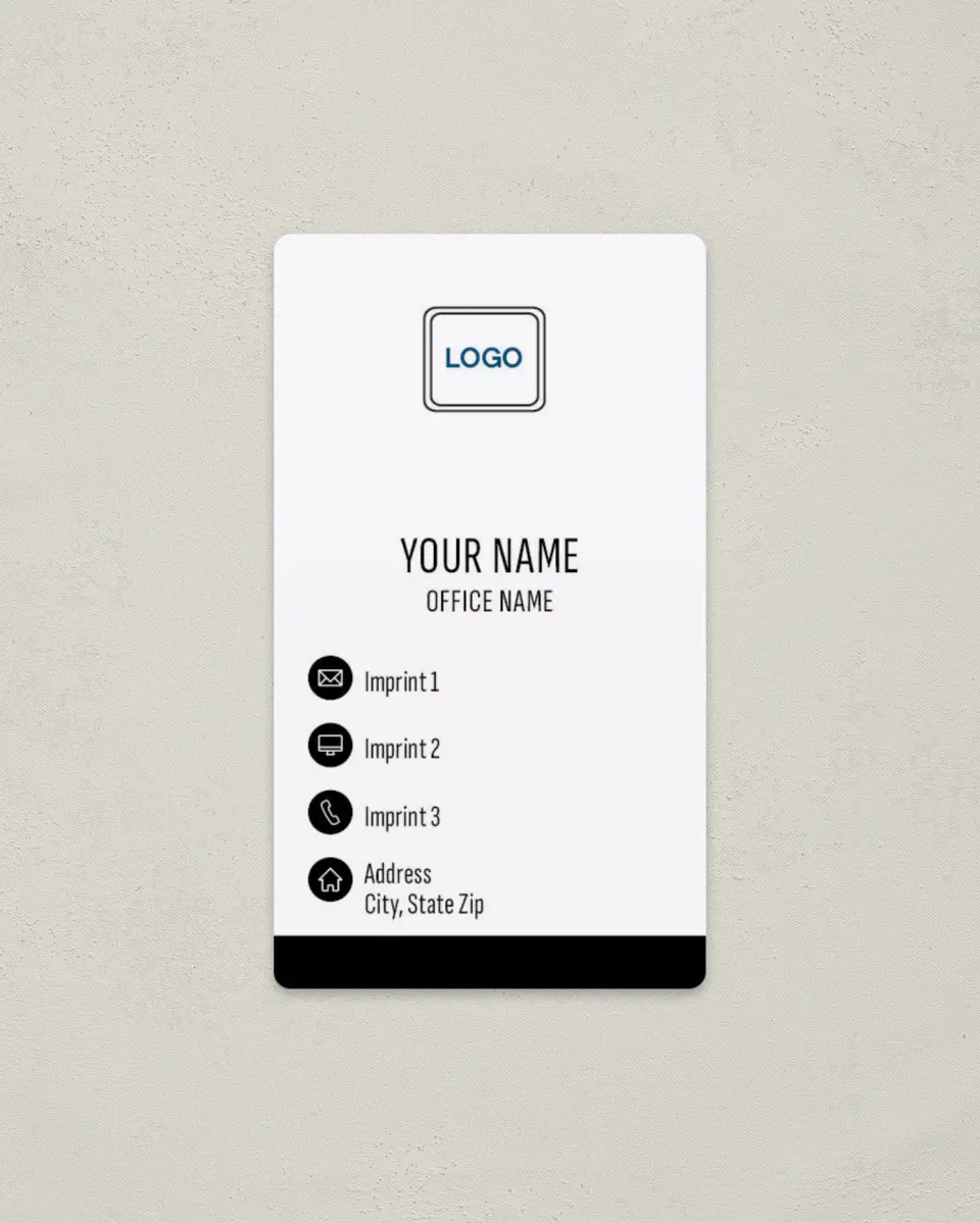 This is a 2" x 3½" Magnetic Business Card called Trusted Agent printed in full color with a Standard Gloss finish