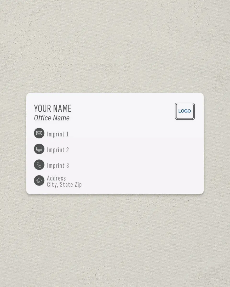 This is a 2" x 3½" Magnetic Business Card called Network Line printed in full color with a Standard Gloss finish