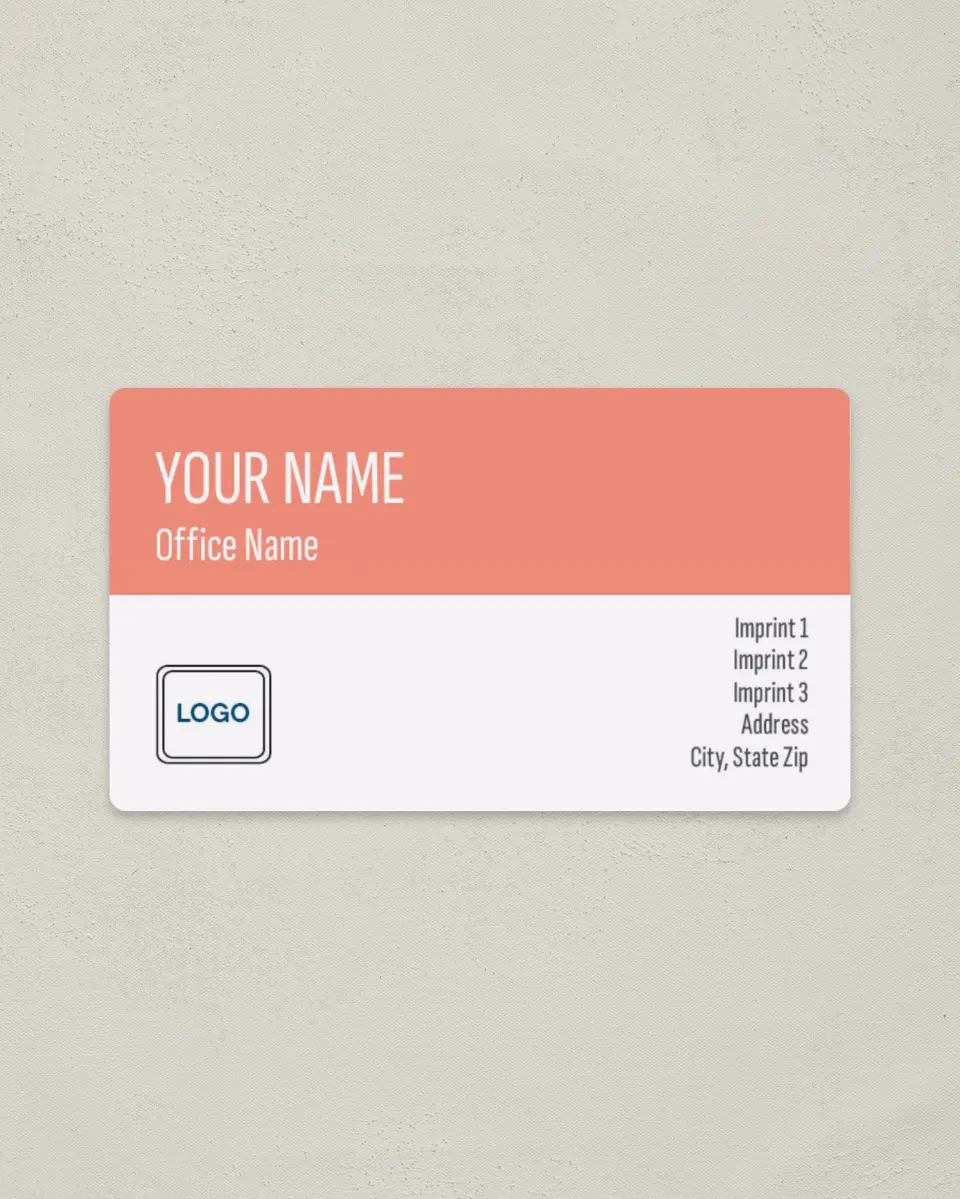 This is a 2" x 3½" Magnetic Business Card called Corner Market printed in full color with a Standard Gloss finish