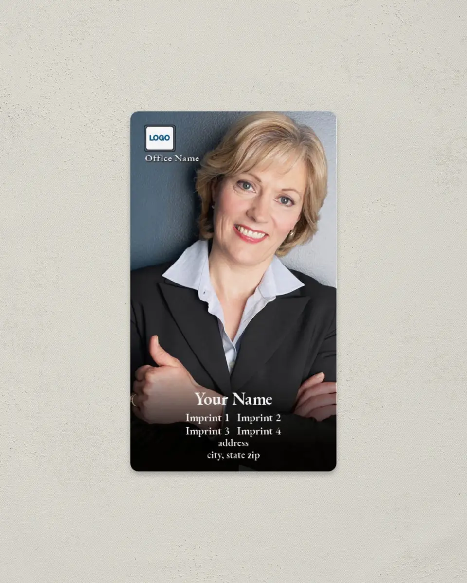 This is a 2" x 3½" Magnetic Business Card called Full Bleed Photo Vertical printed in full color with a Standard Gloss finish